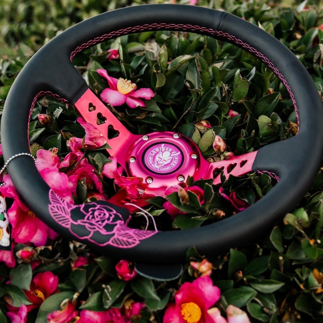 Pink Roses PR-2 Steering Wheel 350mm - Steering wheels
