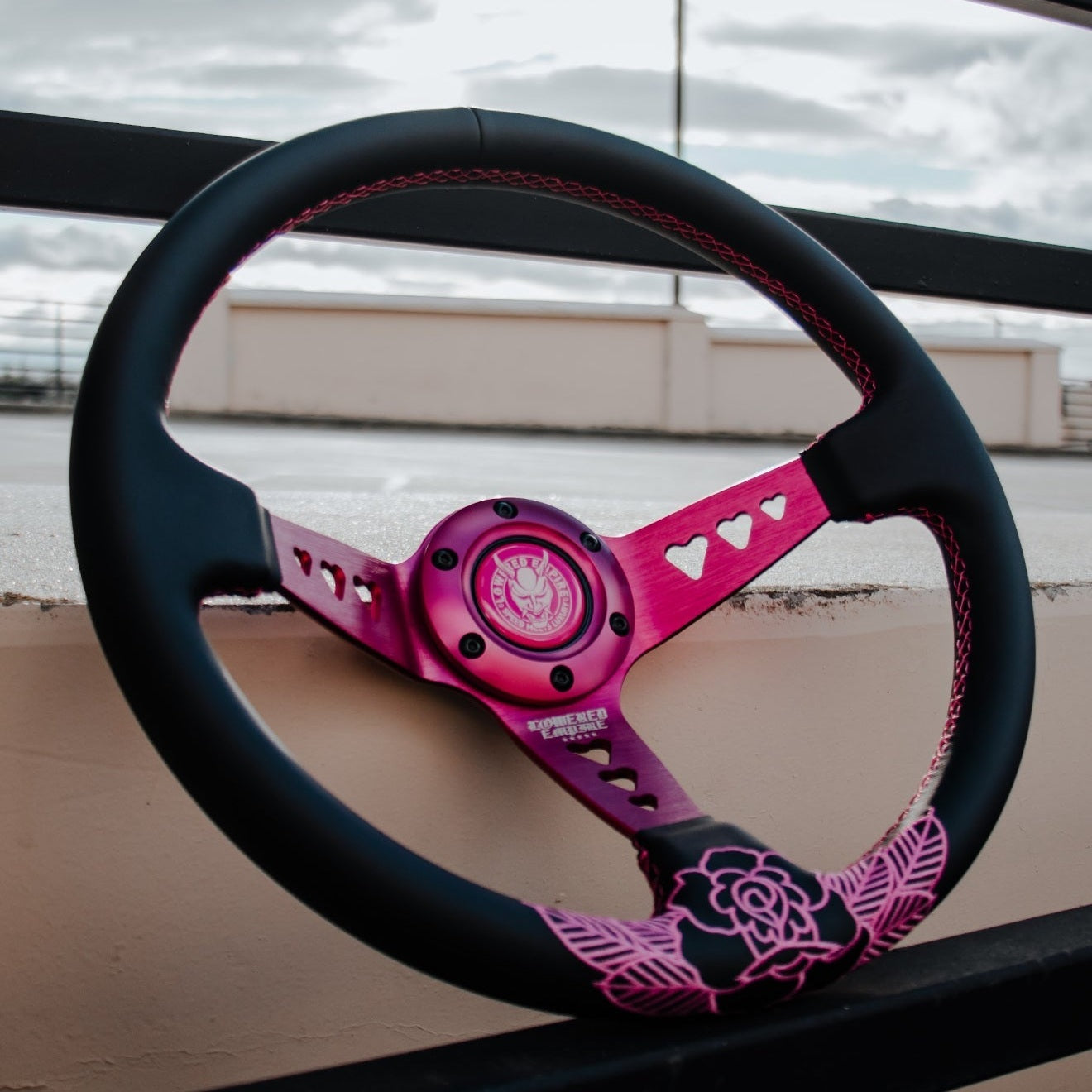 Pink Roses PR-2 Steering Wheel 350mm - Steering wheels