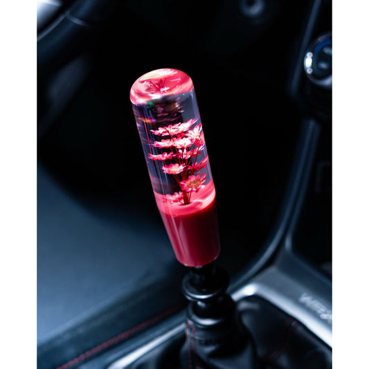 Pink Sakura Clear Flower Shift Knob 6’’ | Universal Manual Car Shifter - Accessories