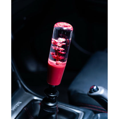 Pink Sakura Clear Flower Shift Knob 6’’ | Universal Manual Car Shifter - Accessories