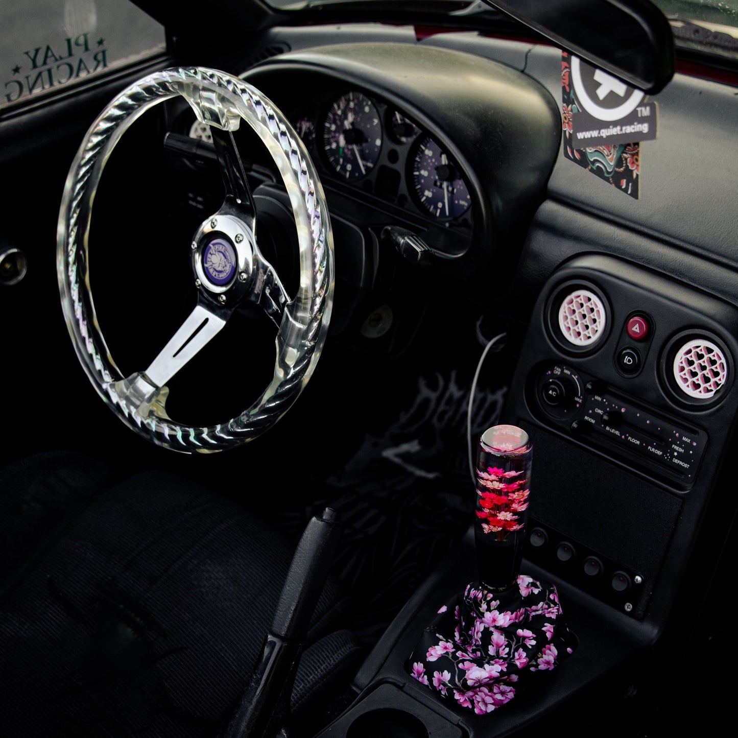 Pink Sakura Flowers Shift Boot | Interior Gear Boot Replacement