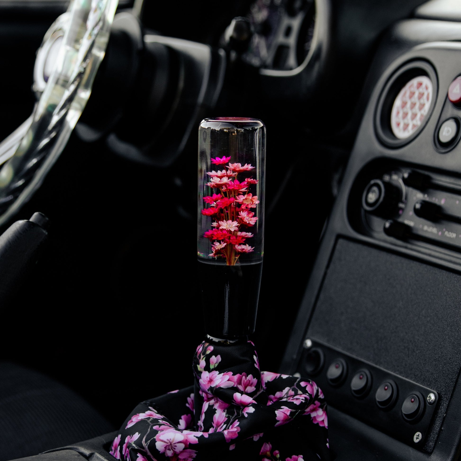 Pink Sakura Flowers Shift Boot | Interior Gear Boot Replacement