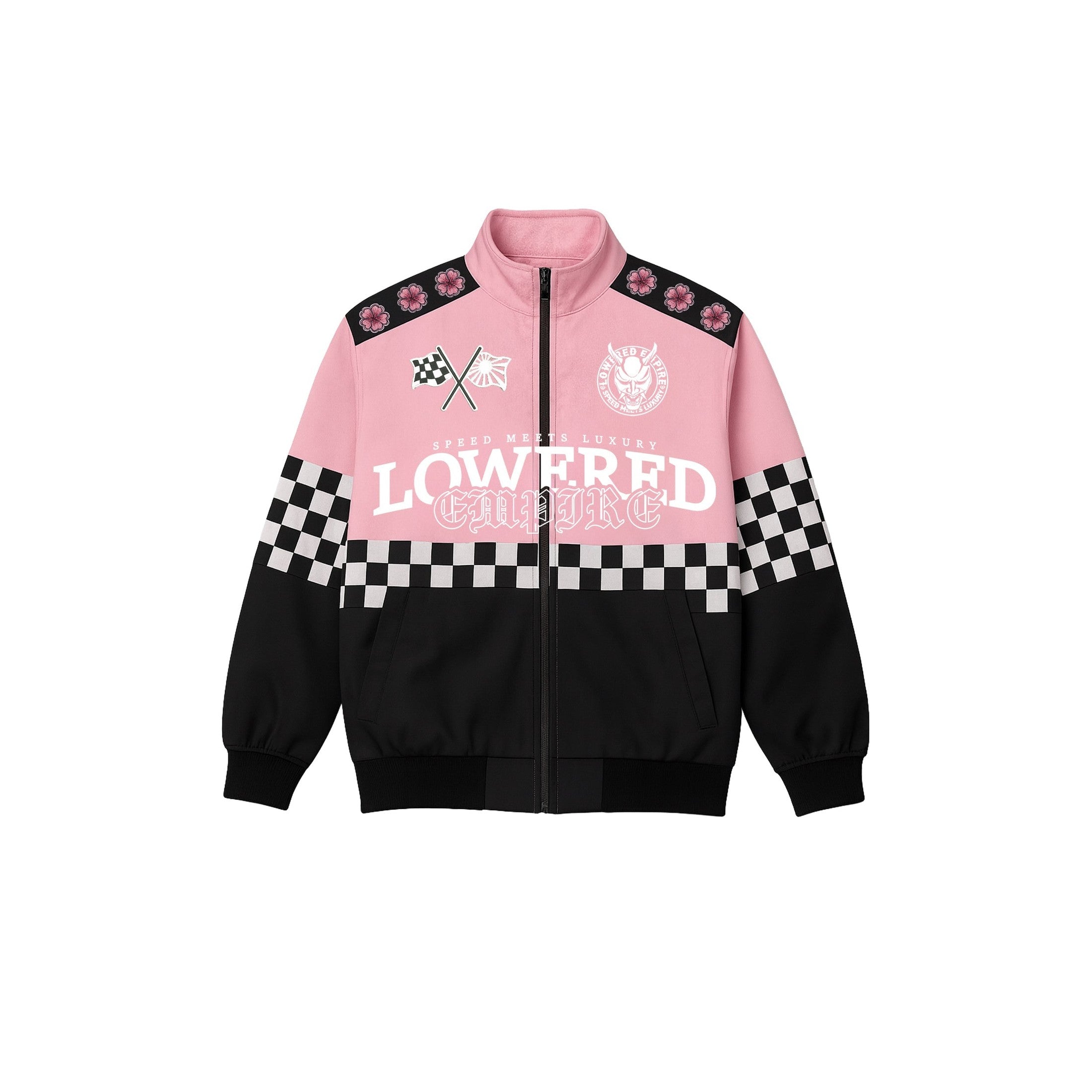 Pink Sakura Racing Checkered Jacket – Loweredempire
