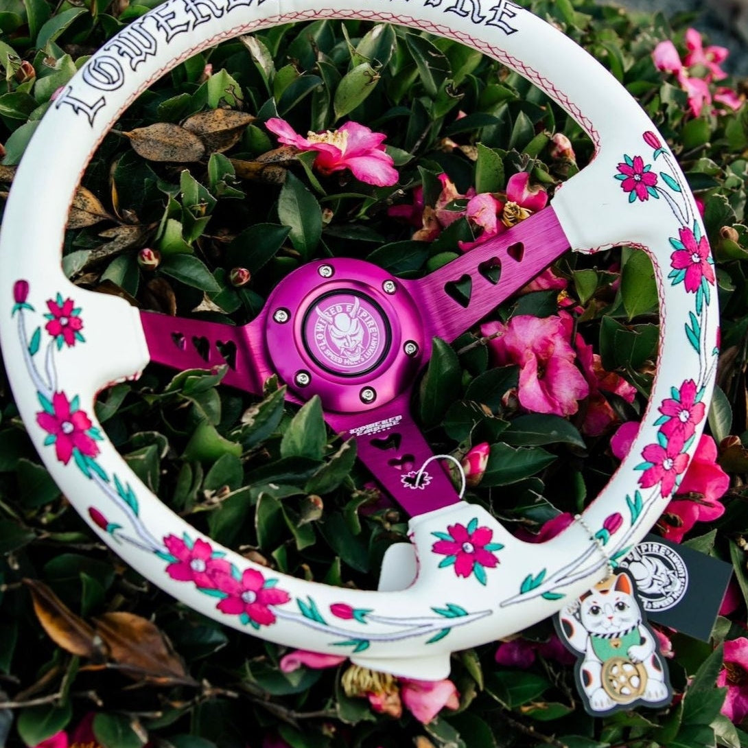 Pink Sakuras In The Sky SK-3 Steering Wheel 350mm- Lowered Empire
