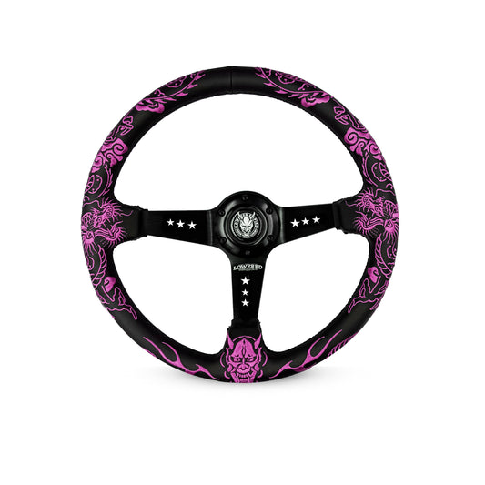 Pink Dragon’s Breath Steering Wheel 350mm X Lowered Empire