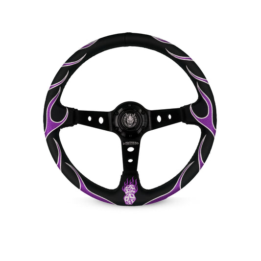 Purple Hellfire Steering Wheel 350mm Lowered Empire