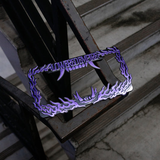 Purple Hannya License Plate Frame