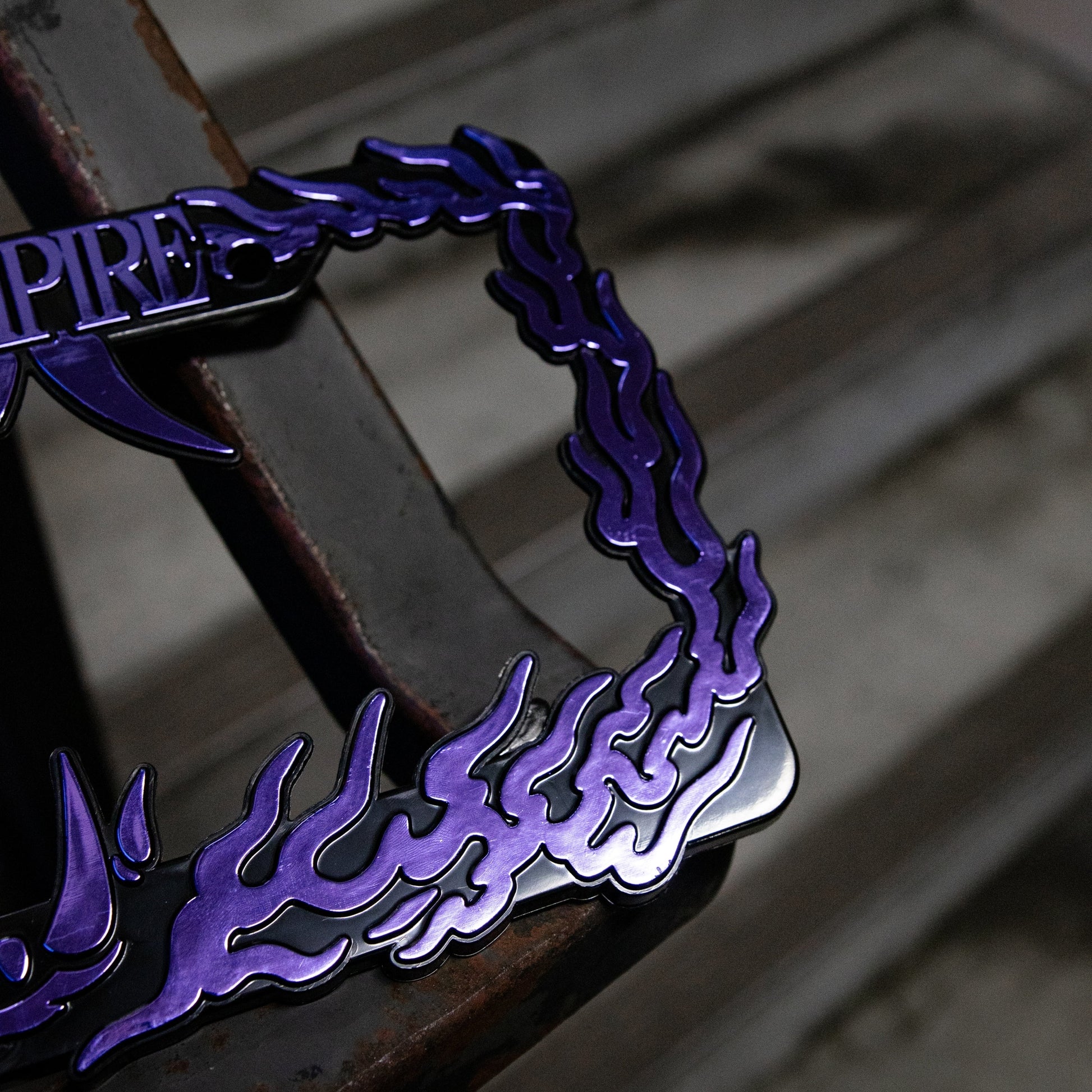 Purple Hannya License Plate Frame