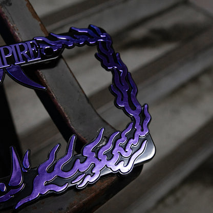 Purple Hannya License Plate Frame