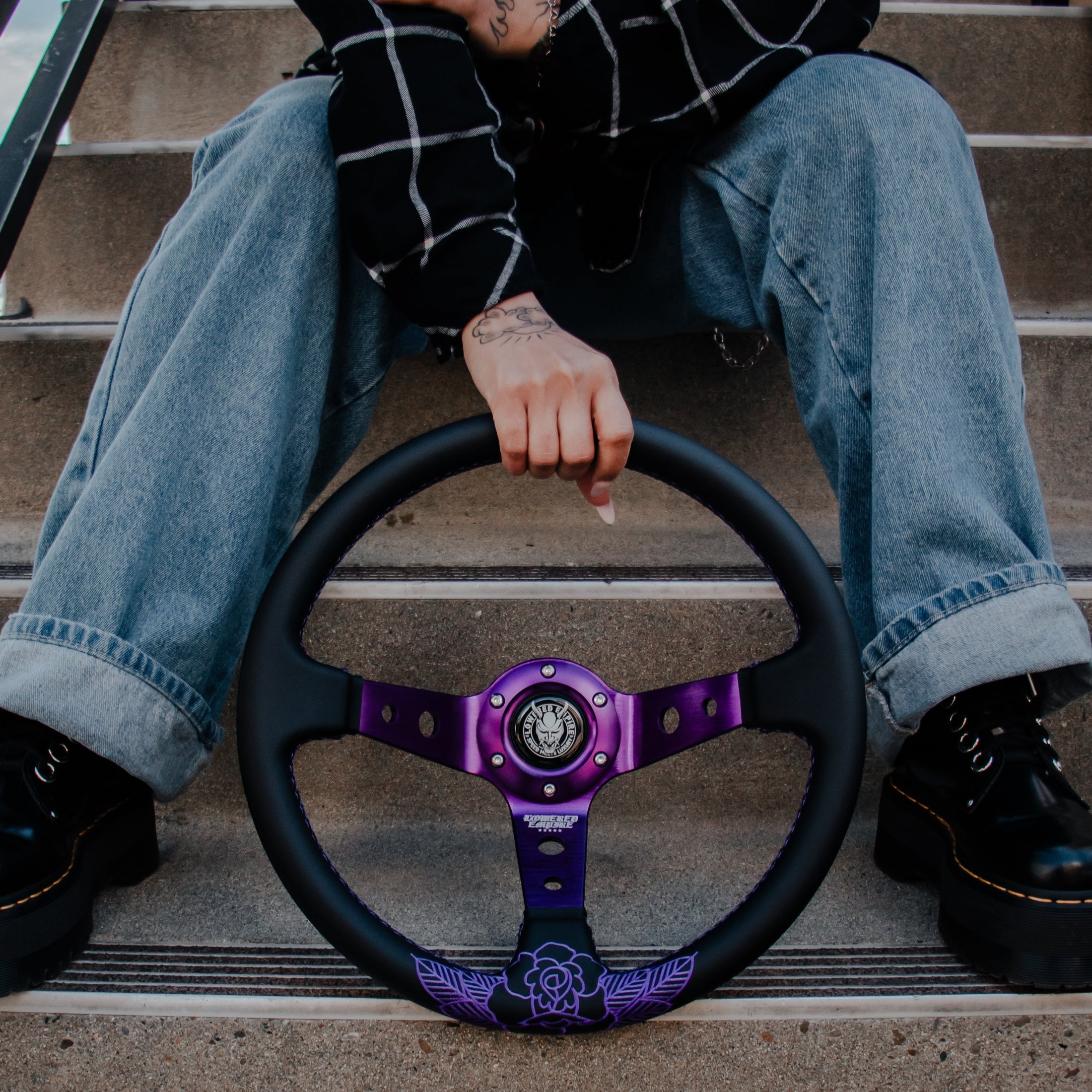 Purple Roses PR-1 Steering Wheel 350mm- Lowered Empire – Loweredempire