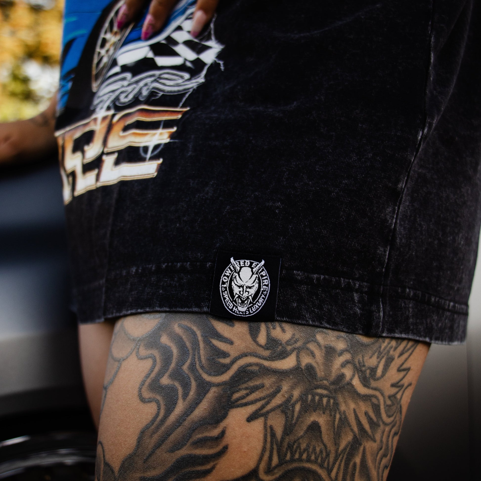 R34 Washed BootLeg Style Tee - Shirts & Tops