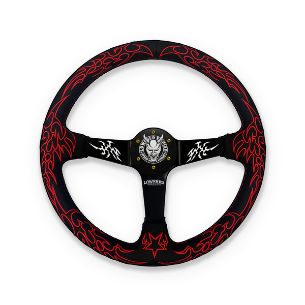 Red Cybersigilism Street CS-5 Steering Wheel 350mm