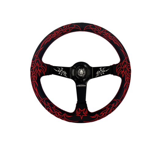 Red Cybersigilism Street CS-5 Steering Wheel 350mm