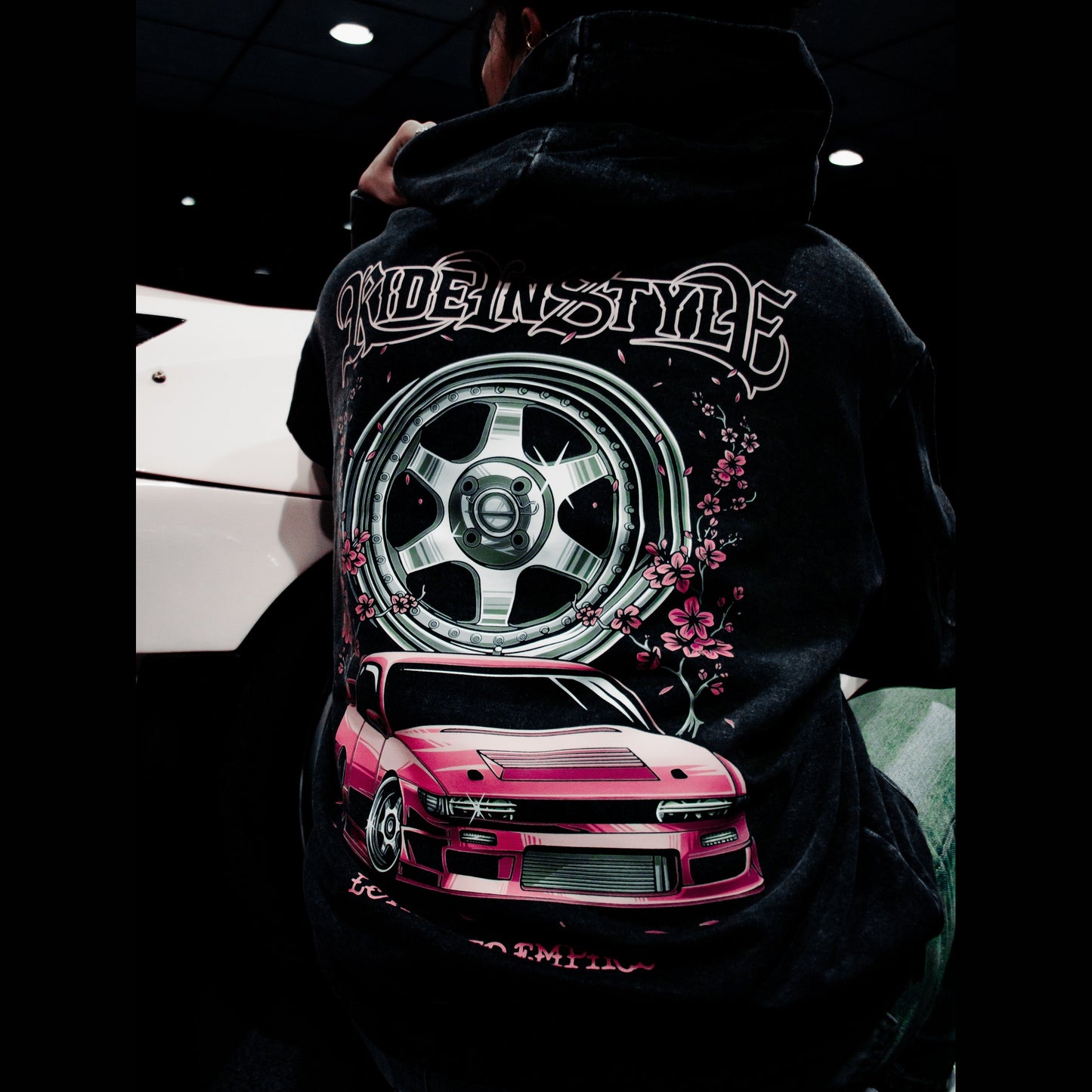 Ride In Style Acid Wash Premium Hoodie - Hoodie