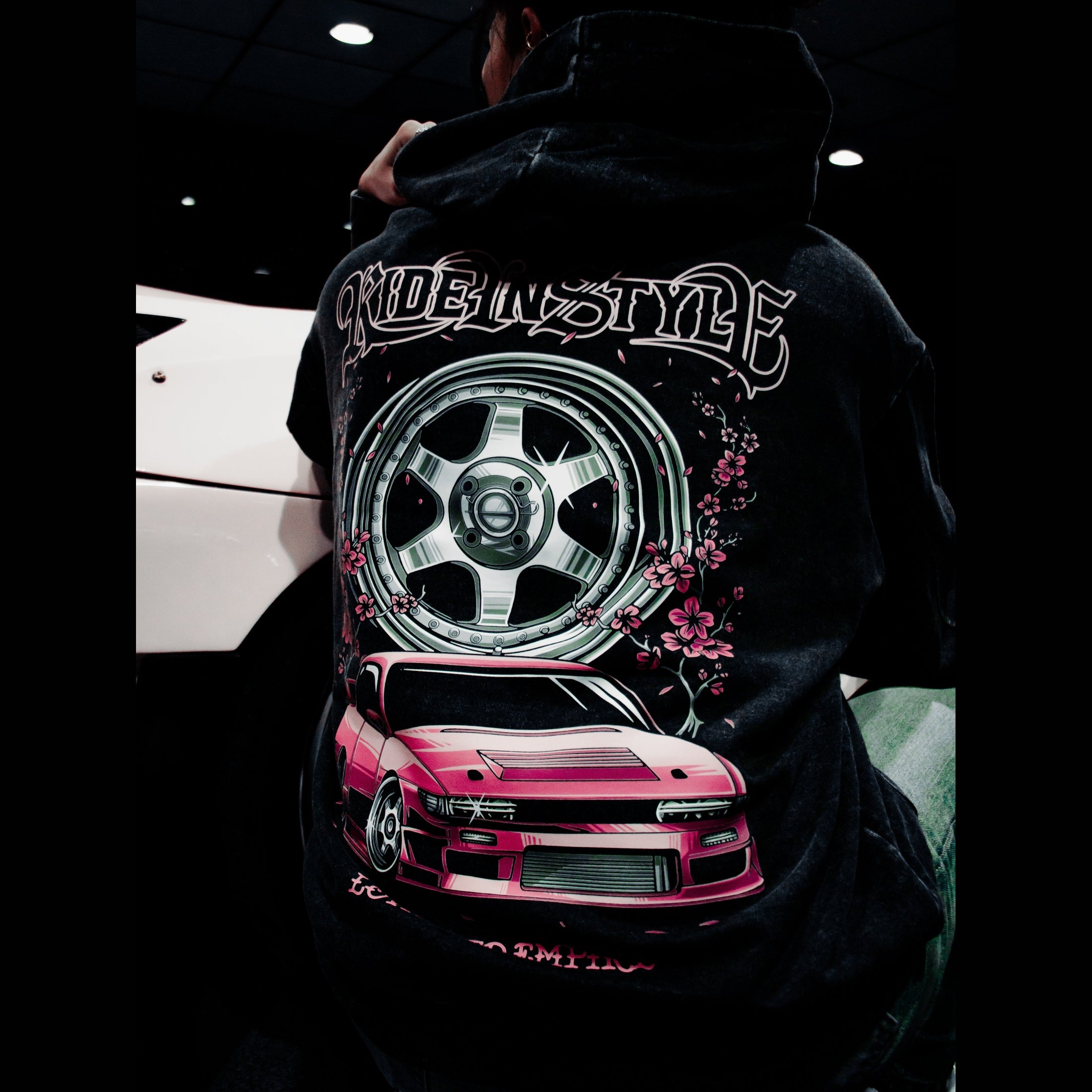 Ride In Style Acid Wash Premium Hoodie - Hoodie