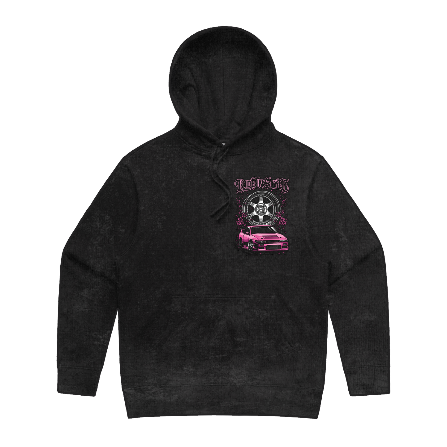 Ride In Style Acid Wash Premium Hoodie - Hoodie