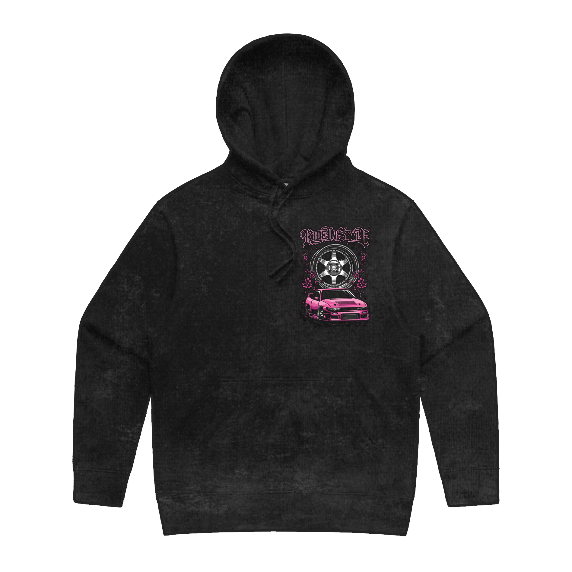 Ride In Style Acid Wash Premium Hoodie - Hoodie