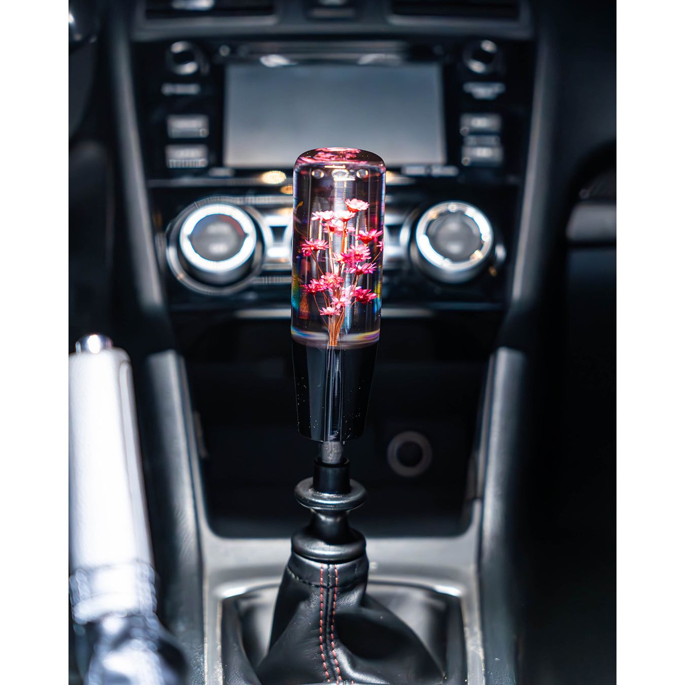 jdm gear knob Clear Sakura Flower Shift Knob