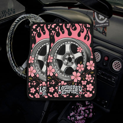 Sakura Flower Pair Premium Car Carpet Floor Mats