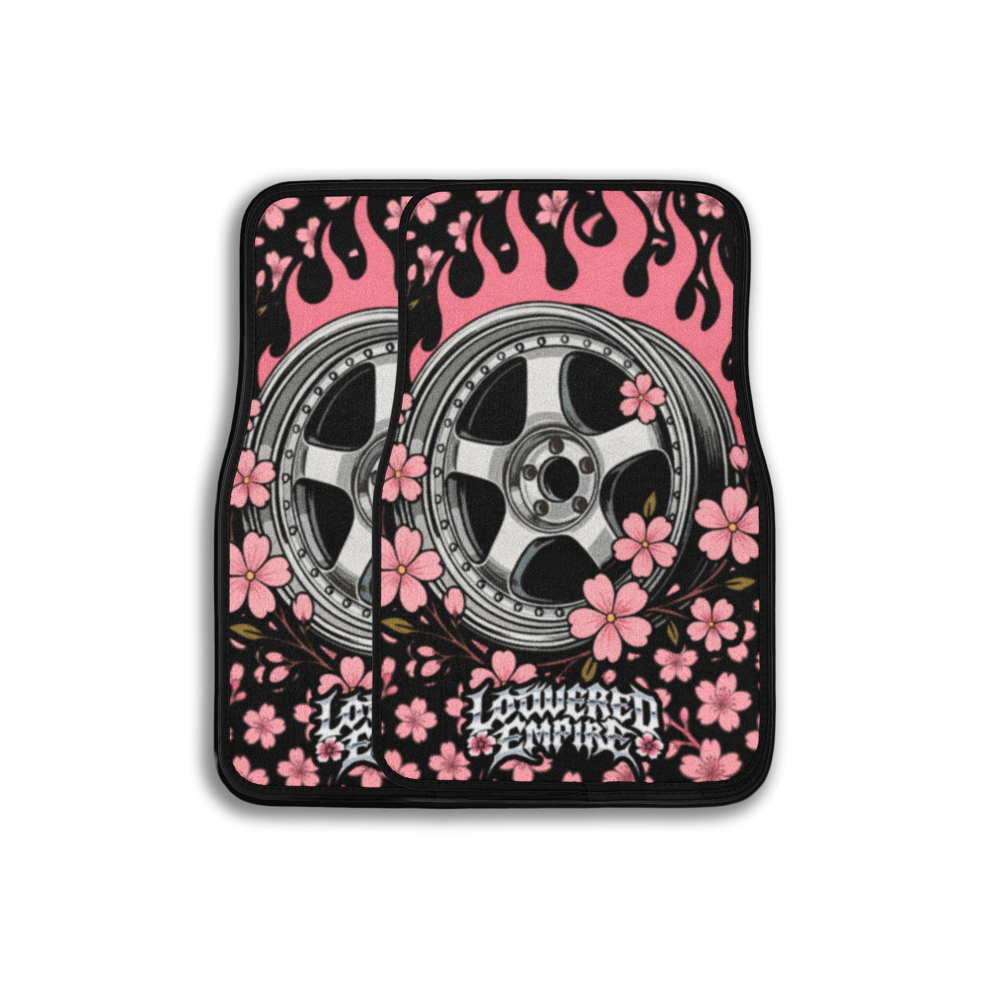 Sakura Flower Pair Premium Car Carpet Floor Mats