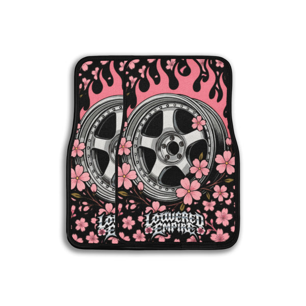 Sakura Flower Pair Premium Car Carpet Floor Mats