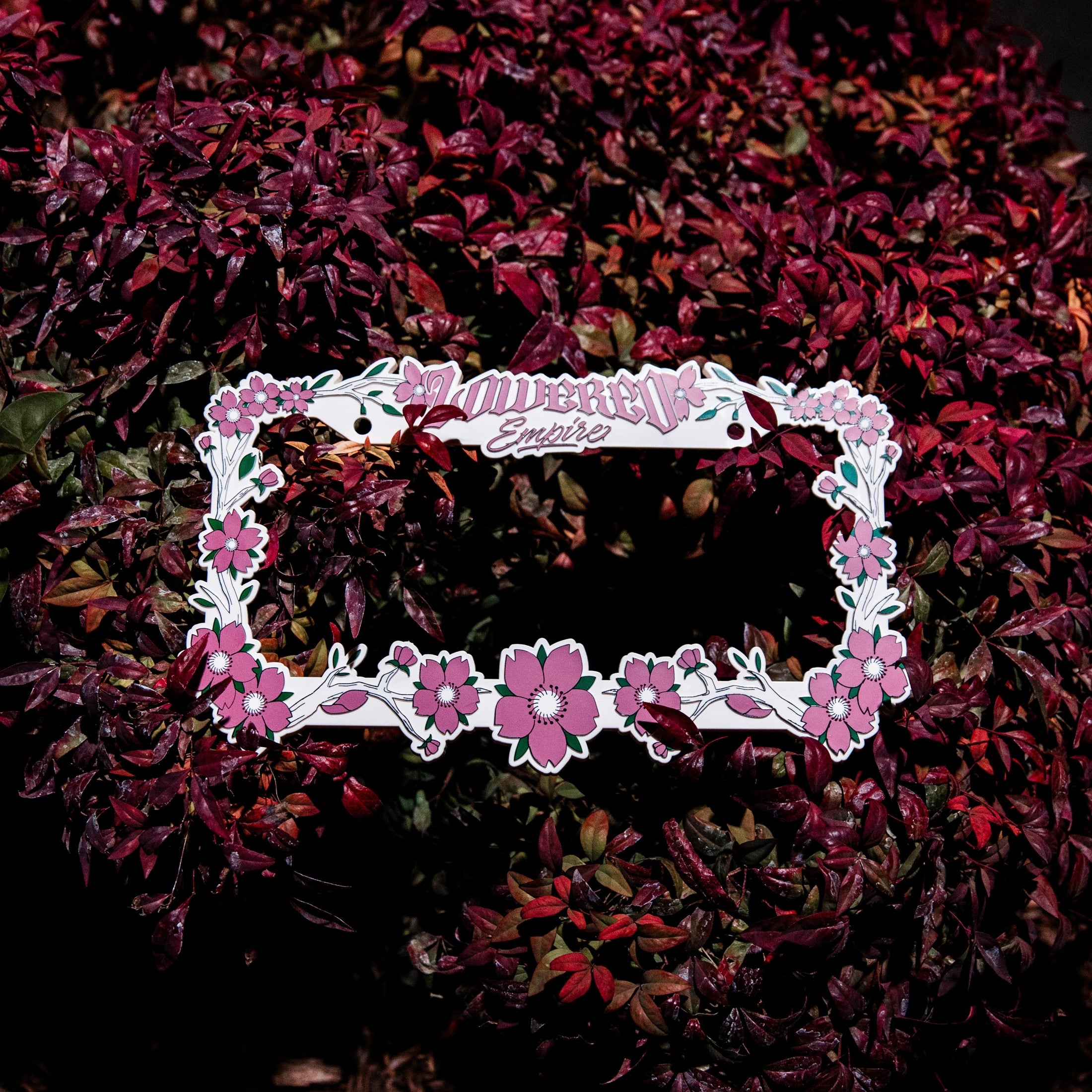 Sakura Flowers License Plate Frame – Loweredempire