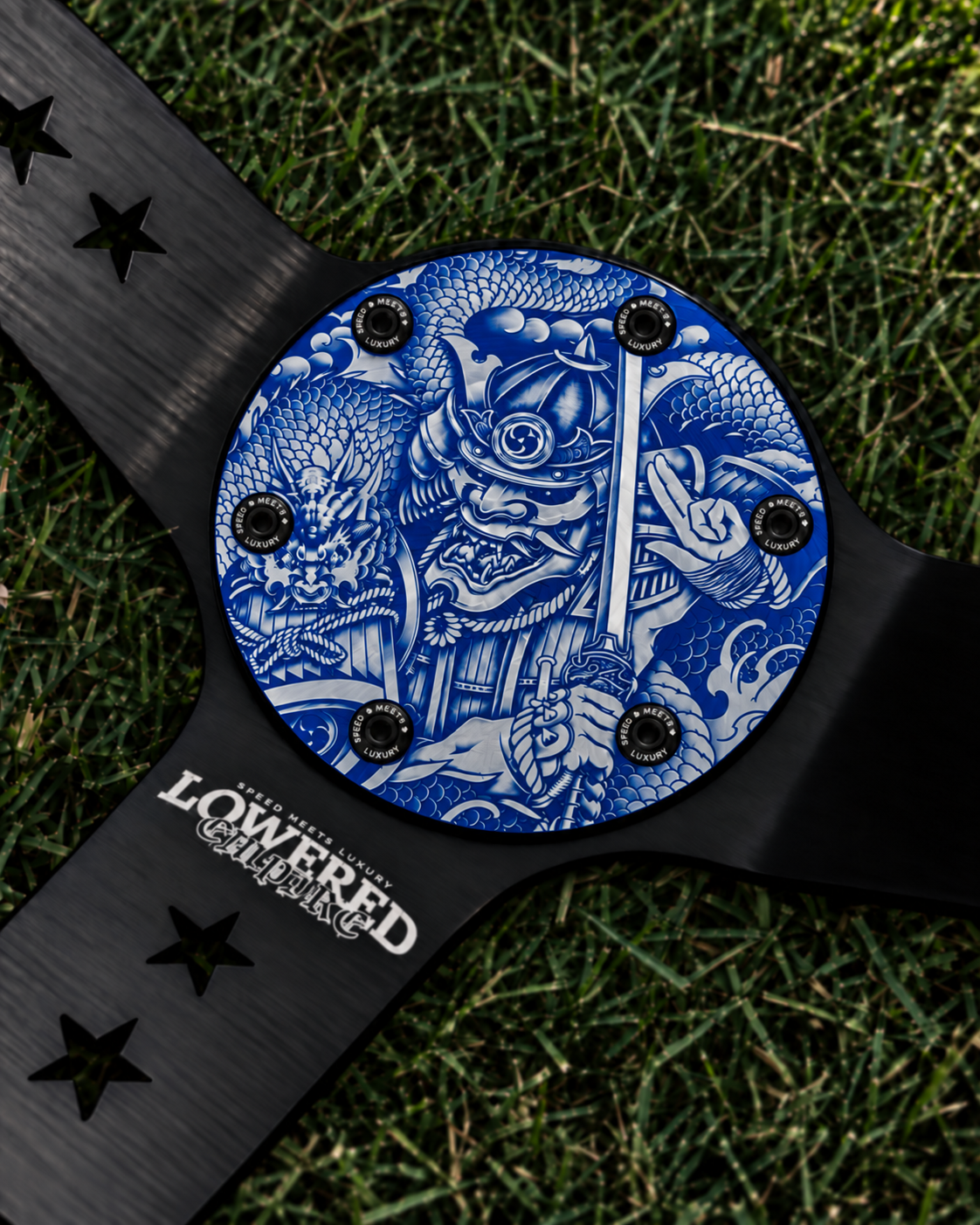 Samurai Dragon horn delete plate - Blue
