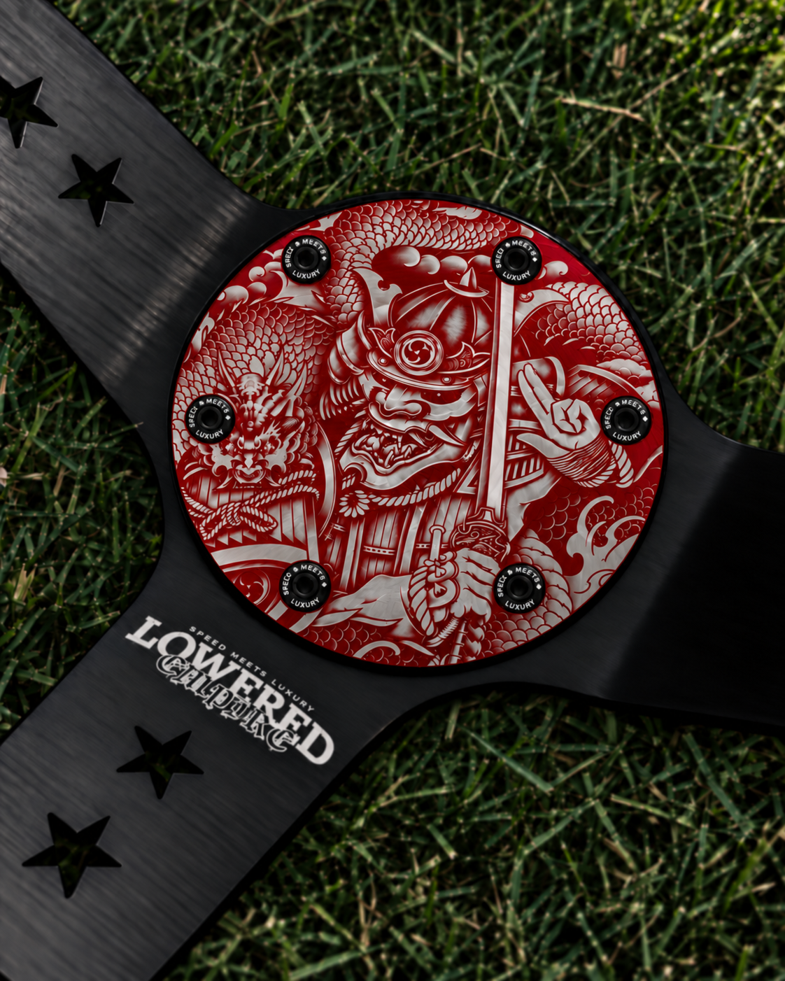 Samurai Dragon horn delete plate - Red