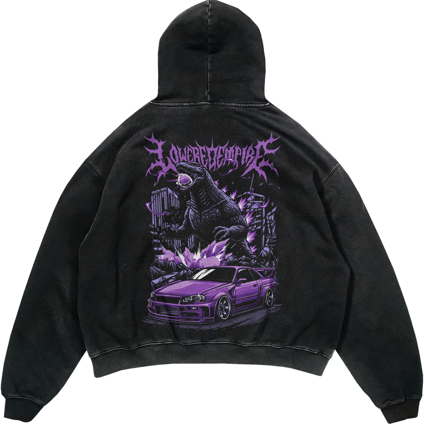 Skyline Acid Wash Premium Hoodie - Hoodie