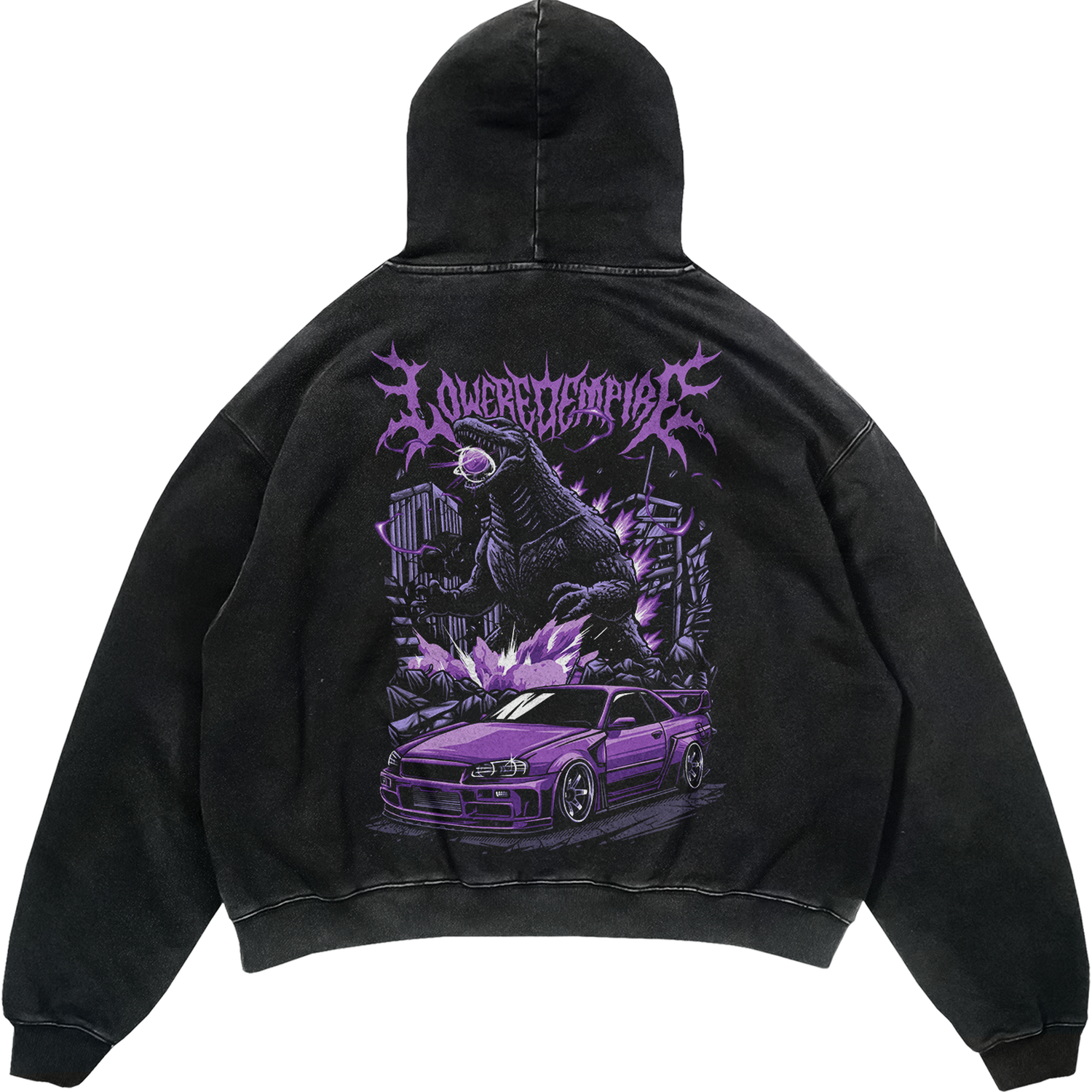 Skyline Acid Wash Premium Hoodie - Hoodie