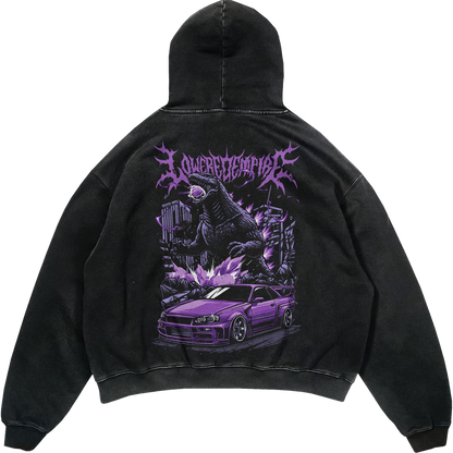 Skyline Acid Wash Premium Hoodie - Hoodie