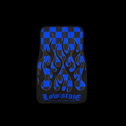 Style Over Everything Pair Premium Car Carpet Floor Mats - Blue