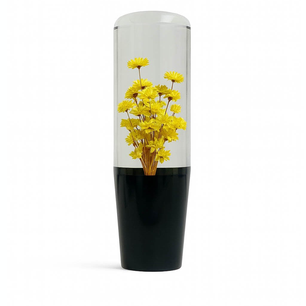 Sunflower Dream Clear Flower Shift Knob 6’’ | Universal Manual Car Shifter - Accessories