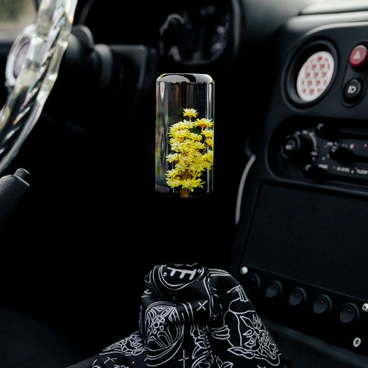 Sunflower Dream Clear Flower Shift Knob 6’’ | Universal Manual Car Shifter - Accessories