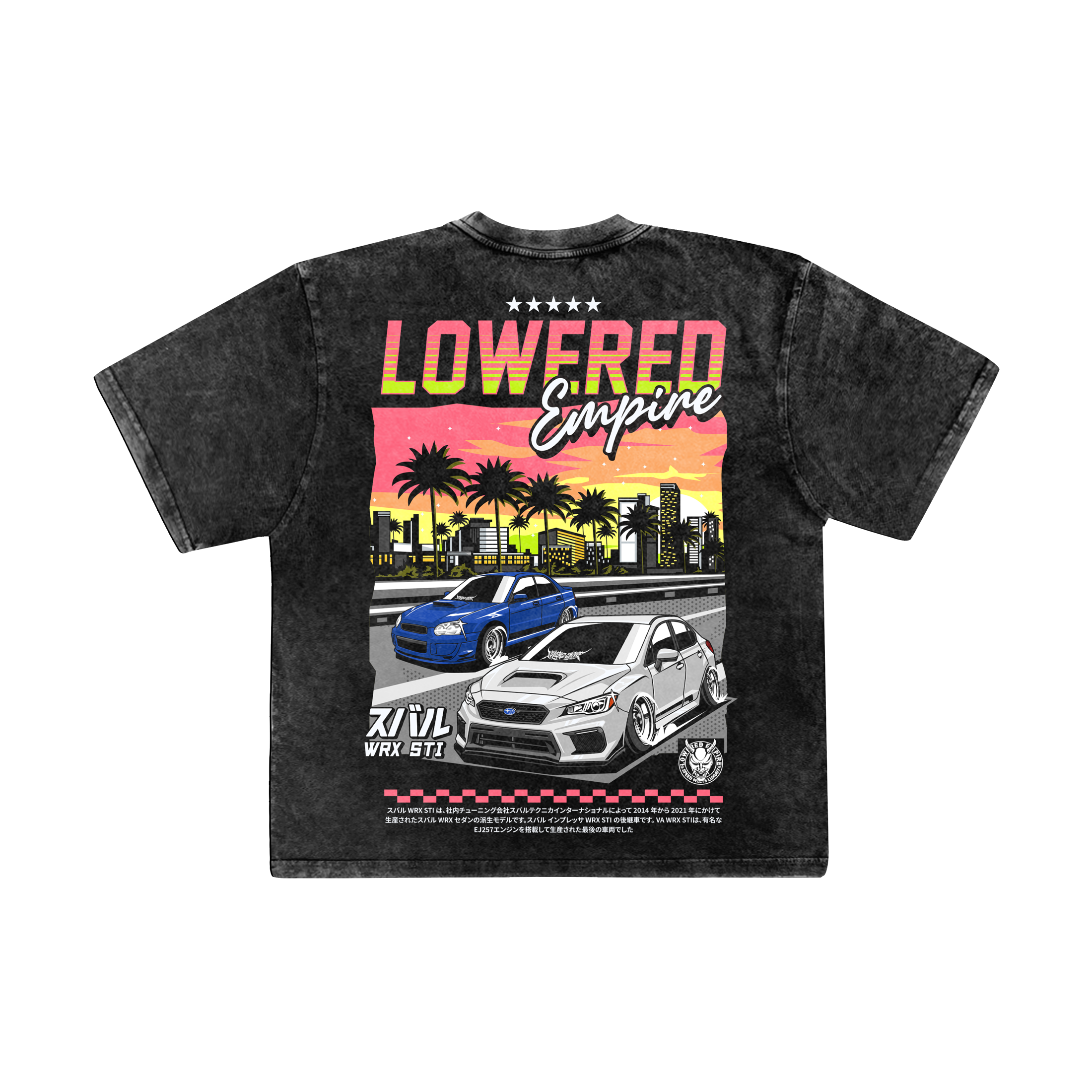 Sunset Drives Acid- Wash Premium Tee