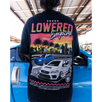 Sunset Drives Acid- Wash Premium Tee