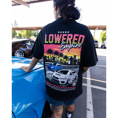 Sunset Drives Acid- Wash Premium Tee