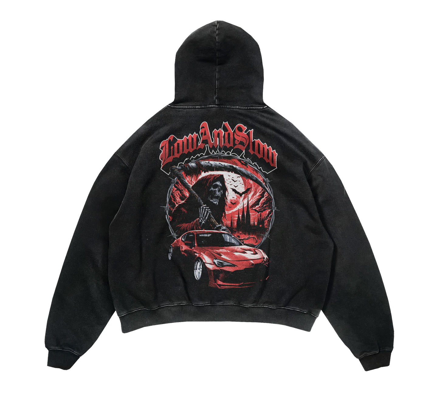 Low & Slow Lifestyle FRS Acid Wash Vintage Hoodie– Lowered Empire