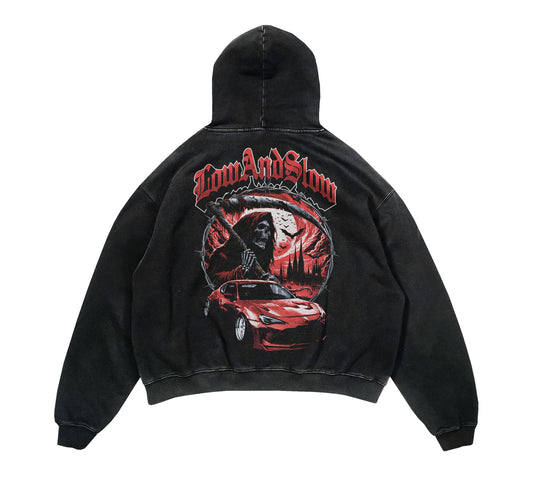 Low & Slow Lifestyle FRS Acid Wash Vintage Hoodie– Lowered Empire