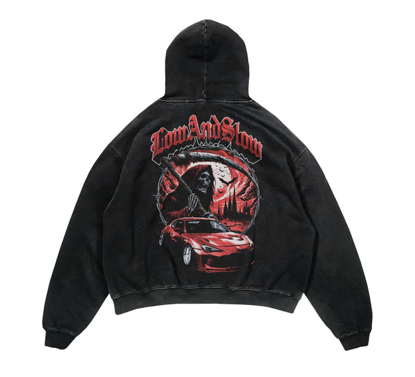 Low & Slow Lifestyle FRS Acid Wash Vintage Hoodie– Lowered Empire