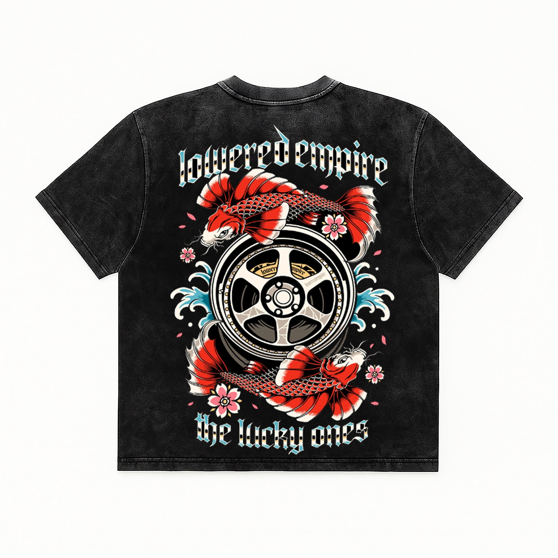 The Lucky Ones: Koi Fish Vintage Wash Midweight Tee - Shirts & Tops