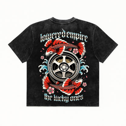 The Lucky Ones: Koi Fish Vintage Wash Midweight Tee - Shirts & Tops