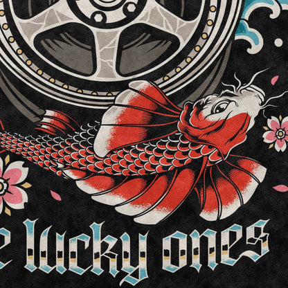 The Lucky Ones: Koi Fish Vintage Wash Midweight Tee - Shirts & Tops