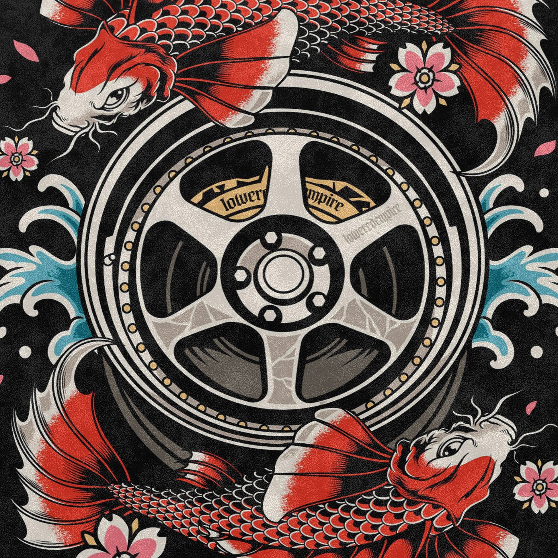 The Lucky Ones: Koi Fish Vintage Wash Midweight Tee - Shirts & Tops