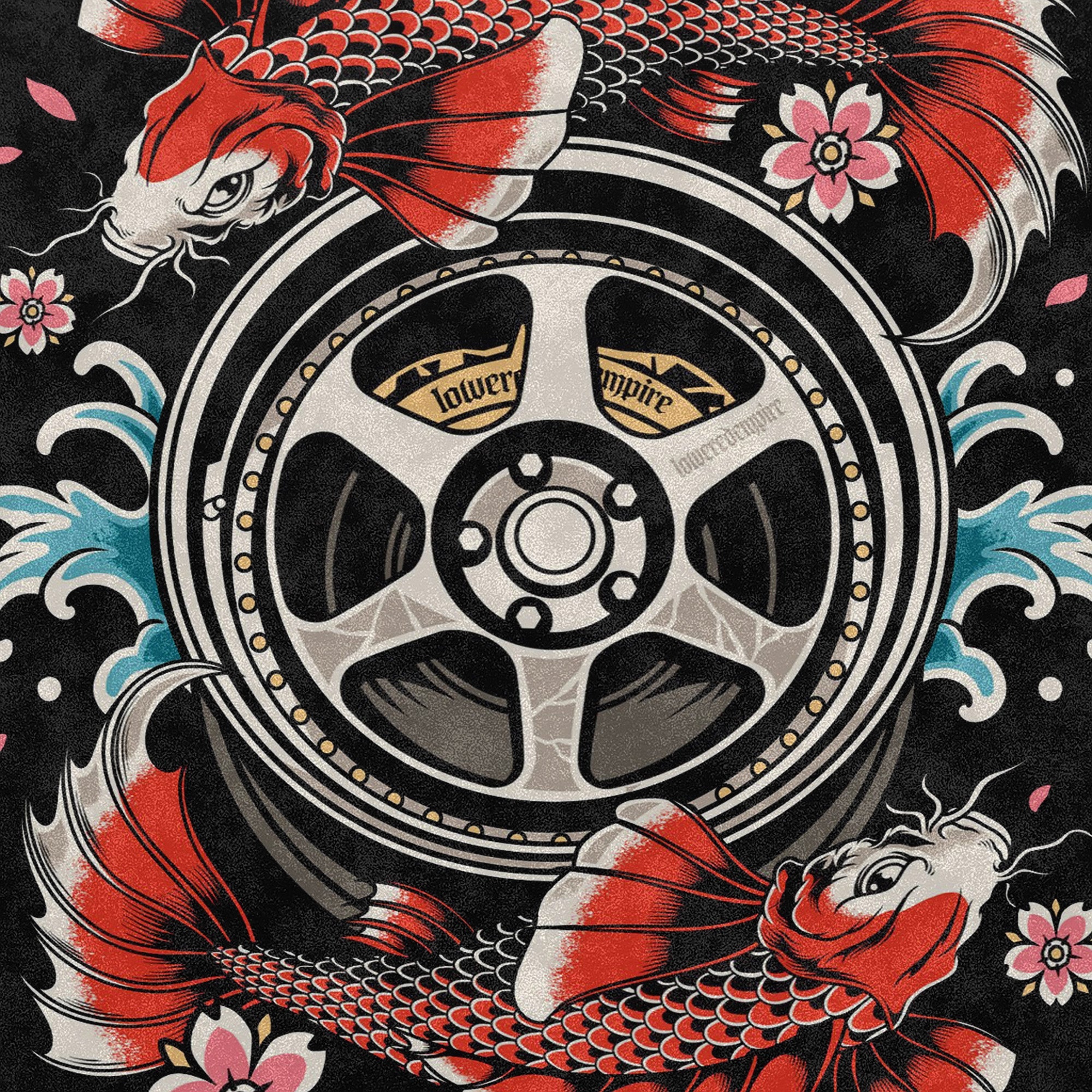 The Lucky Ones: Koi Fish Vintage Wash Midweight Tee - Shirts & Tops