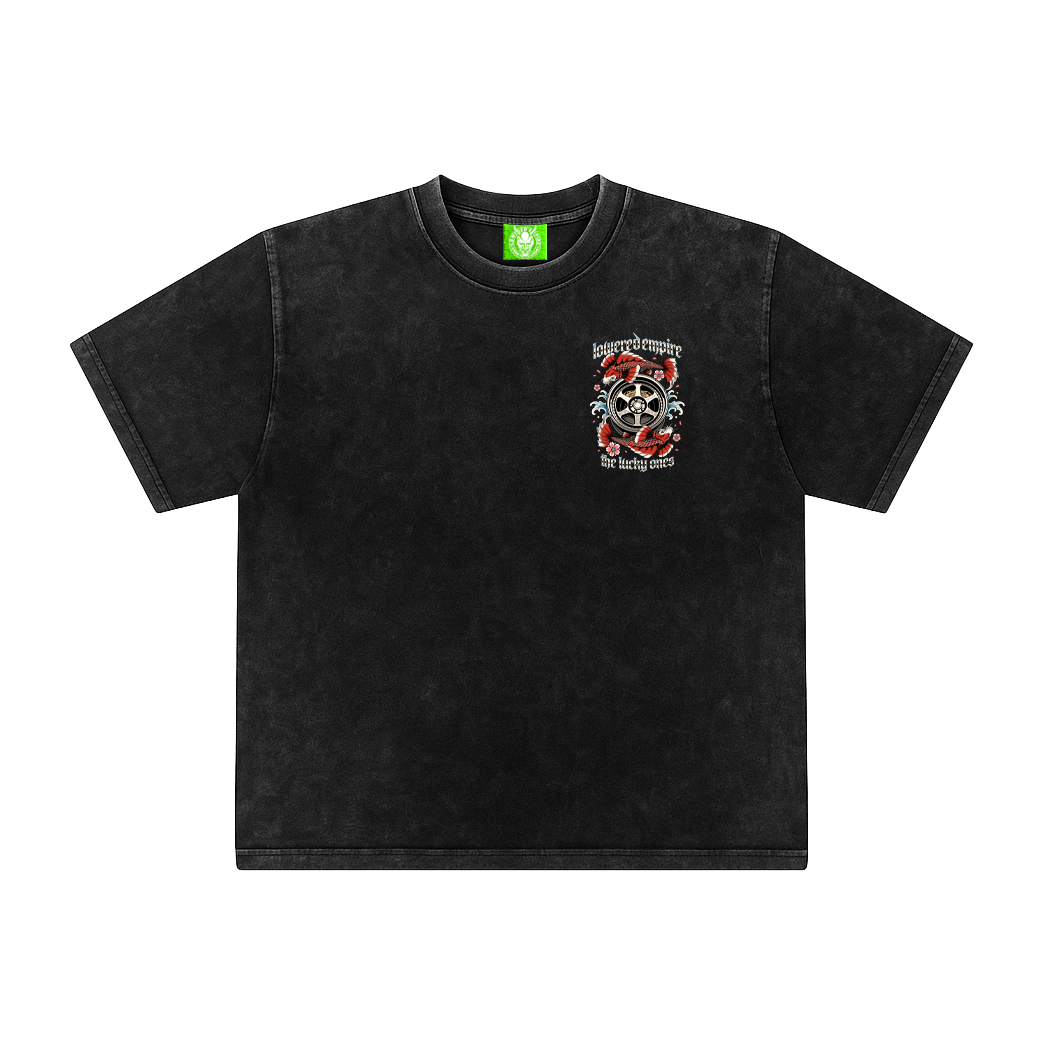 The Lucky Ones: Koi Fish Vintage Wash Midweight Tee - Shirts & Tops