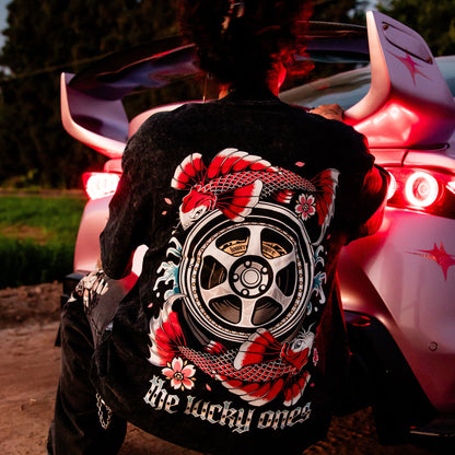 The Lucky Ones: Koi Fish Vintage Wash Midweight Tee - Shirts & Tops