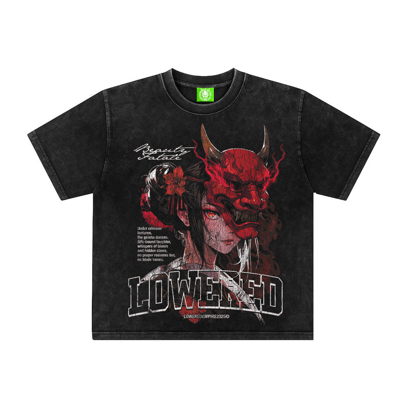 The Masked Geisha Vintage Wash Midweight Tee - Shirts & Tops