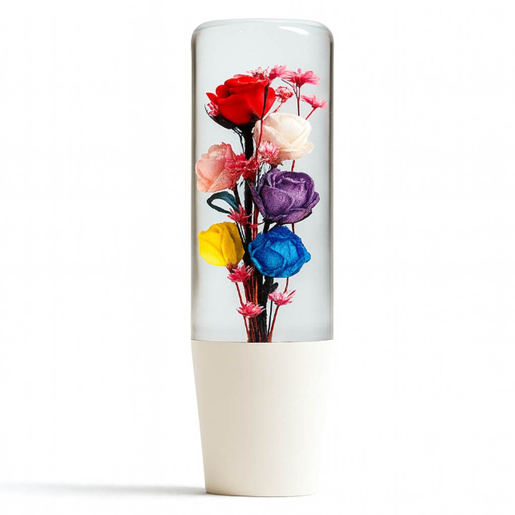 The Rose Garden Clear Flower Shift Knob 6’’ | Universal Manual Car Shifter - Accessories
