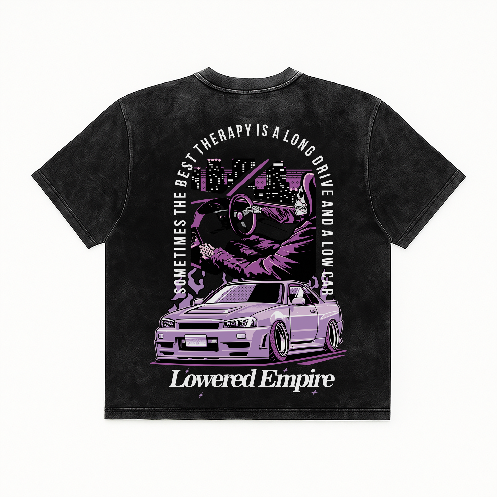 Therapy Night Drives Vintage Wash Midweight Tee - Shirts & Tops